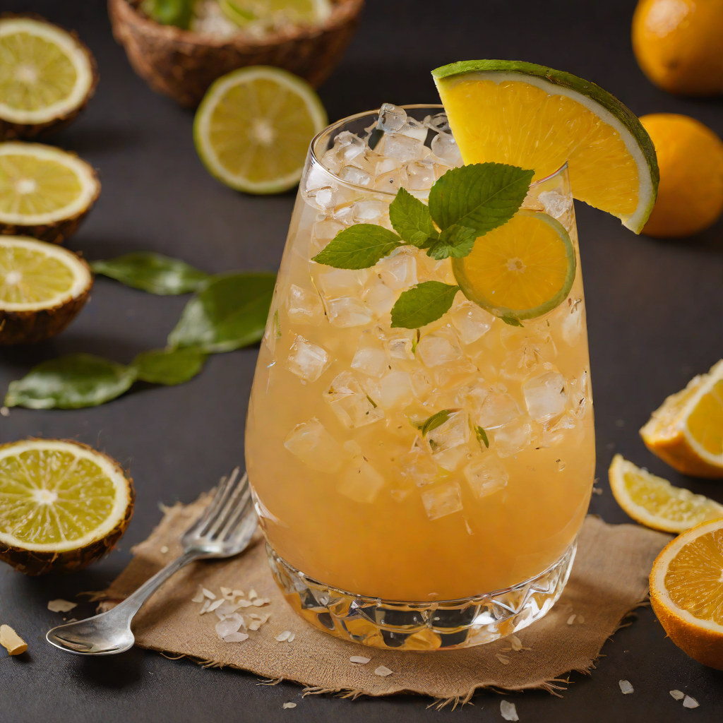 Coconut Rum Mai Tai Cocktail with Fresh Citrus