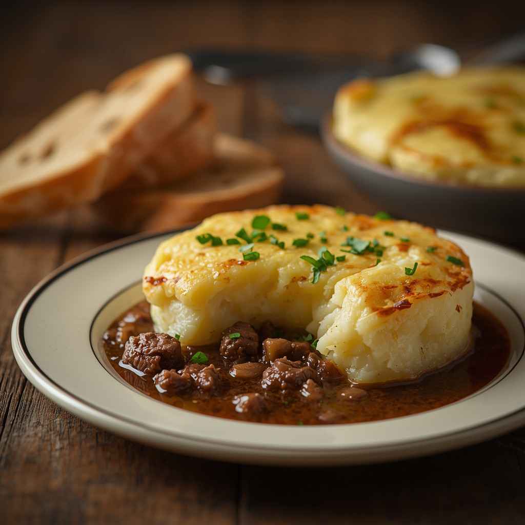 Beef and Vegemite Shepherd's Pie with Parsnip Mash