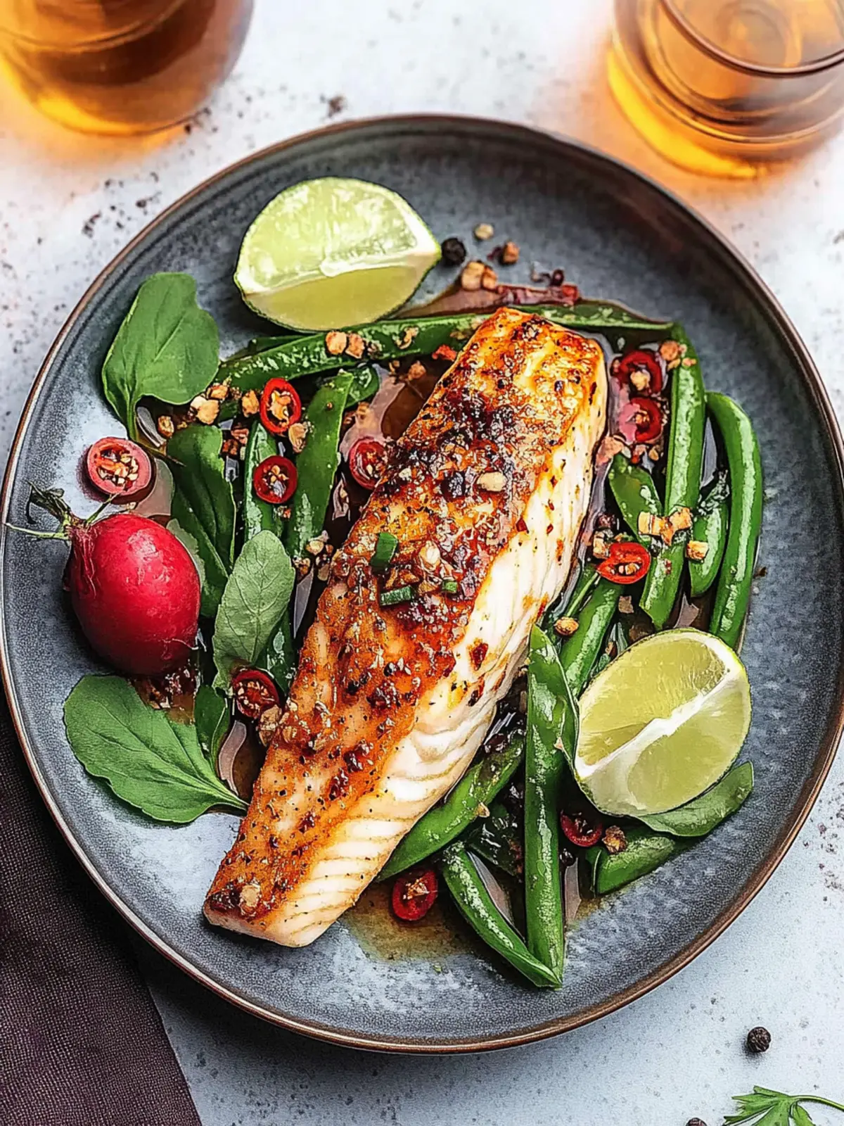 Pan-Seared Fish with Chili Garlic Sauce