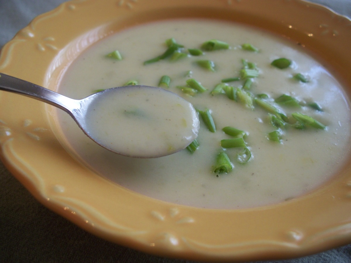 Creamy Tahini Miso Soup with Scallions and Spinach