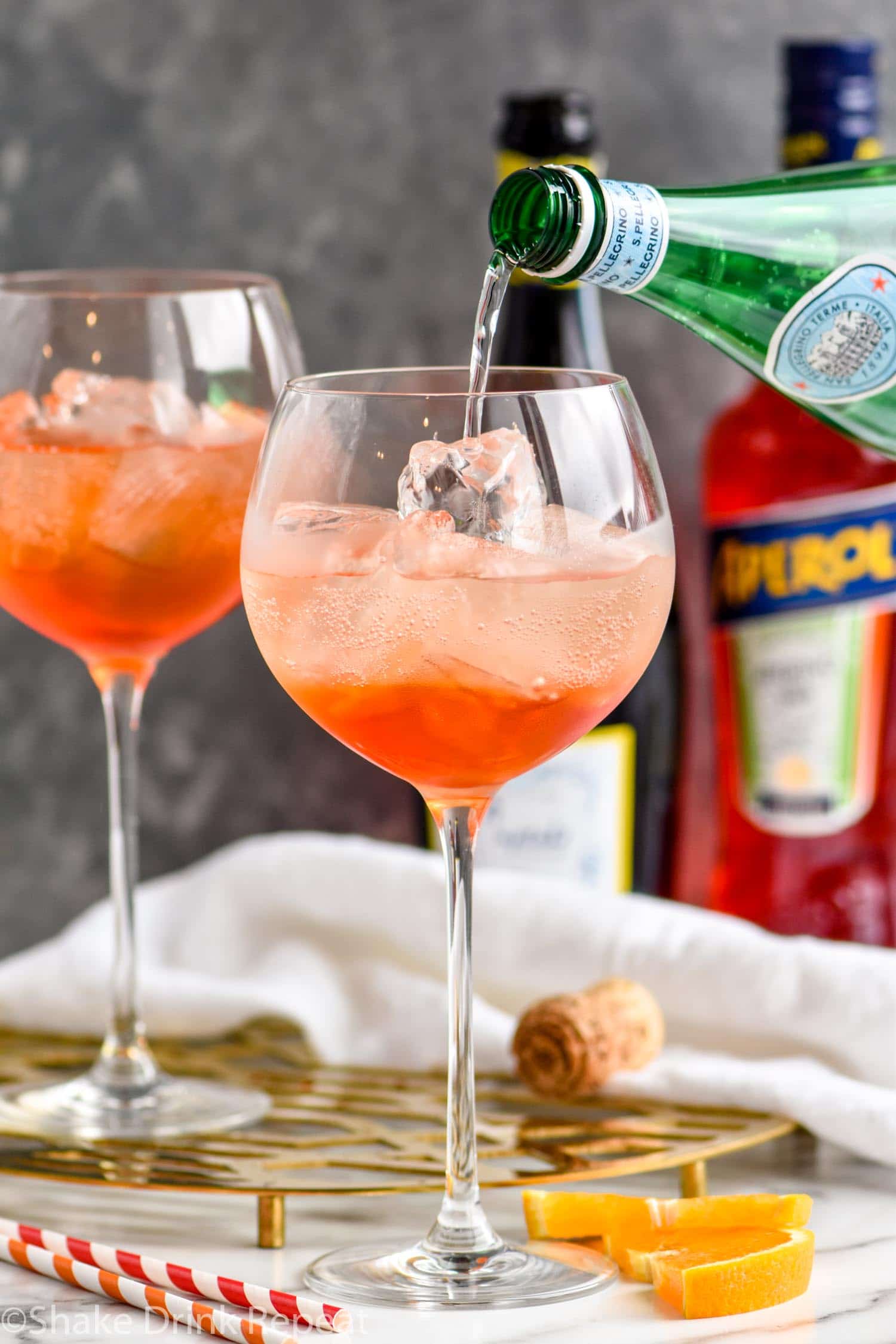 Spritz Americain with Aperol and Sparkling Wine