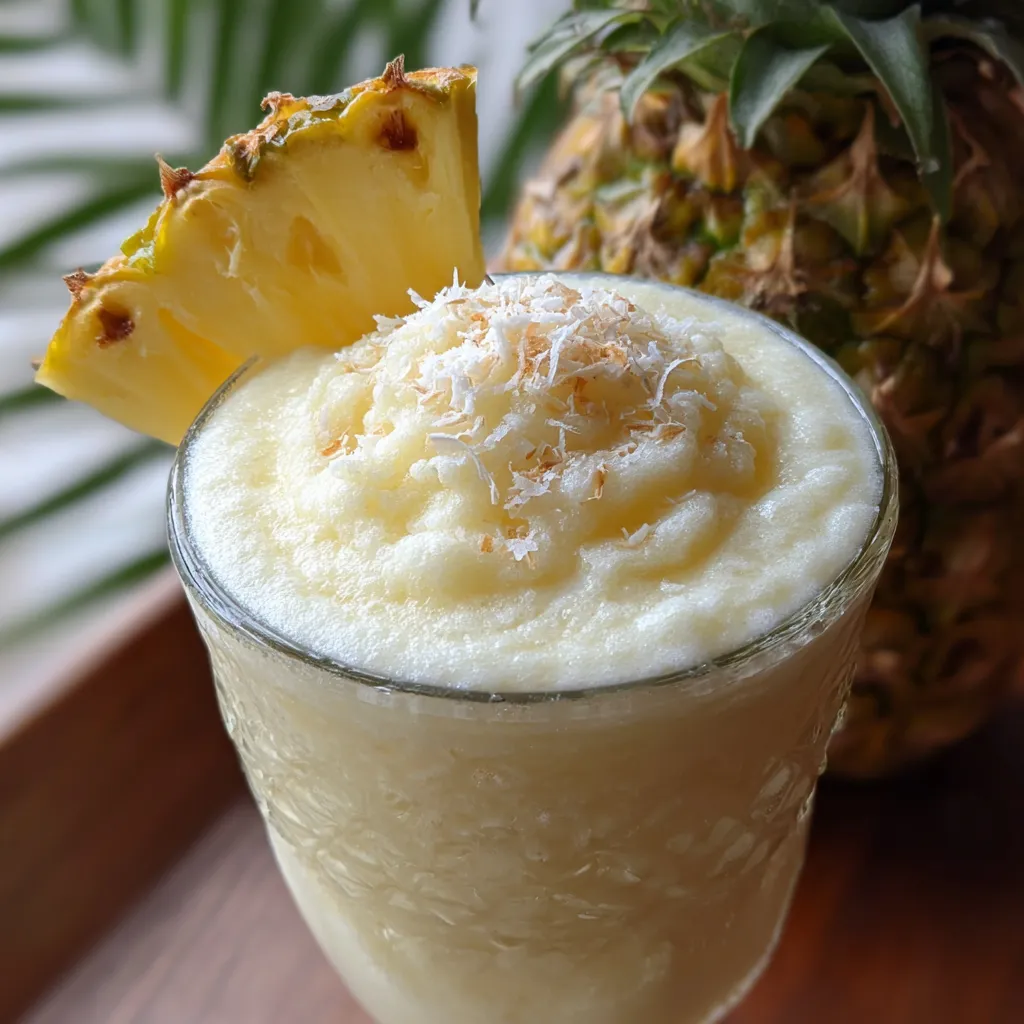 Tropical Piña Colada with Fresh Pineapple and Creamy Coconut