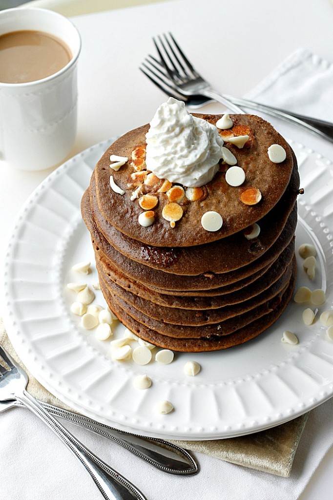 Chocolate Gingerbread Pancake Sandwiches