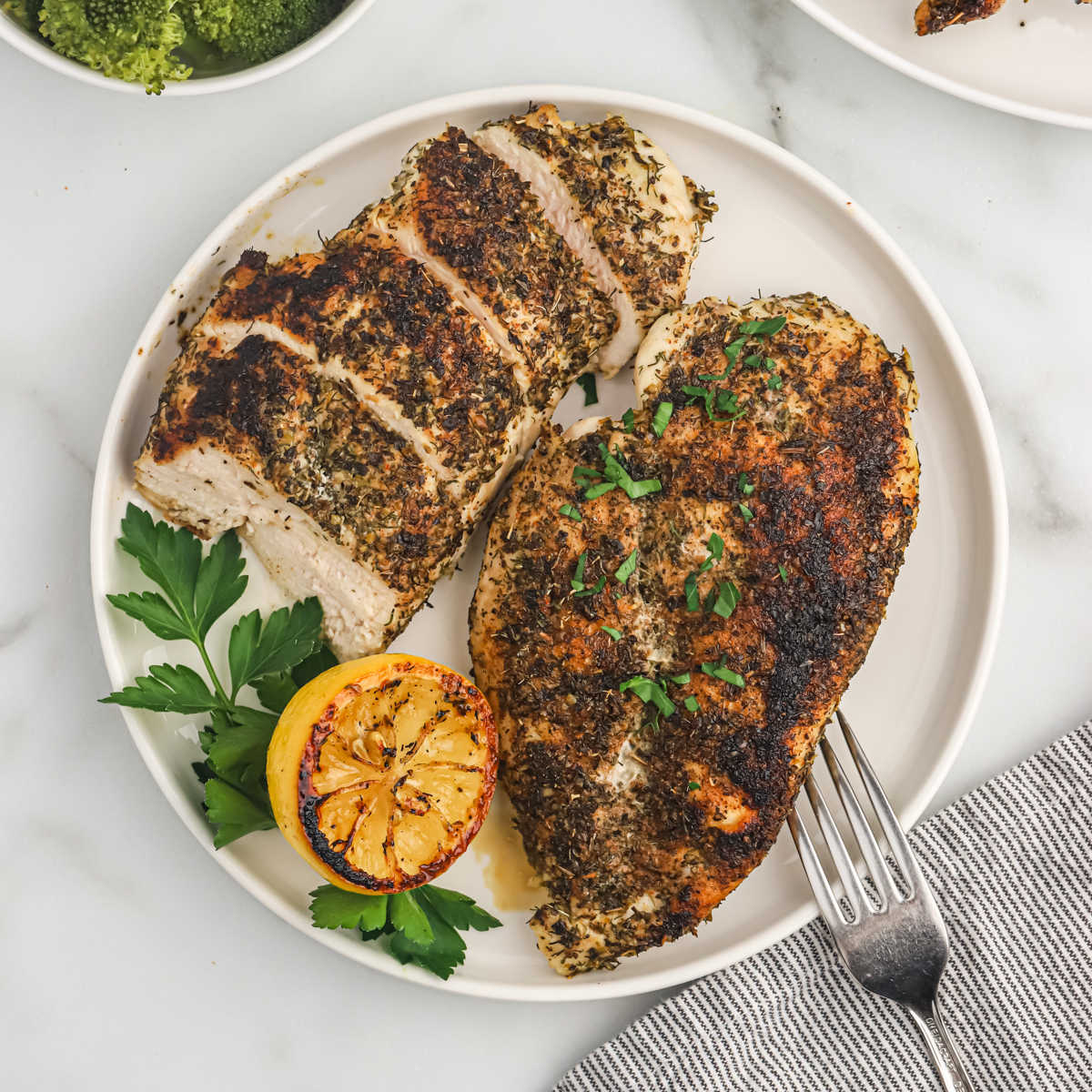 Herb-Crusted Chicken with Roasted Sweet Potato