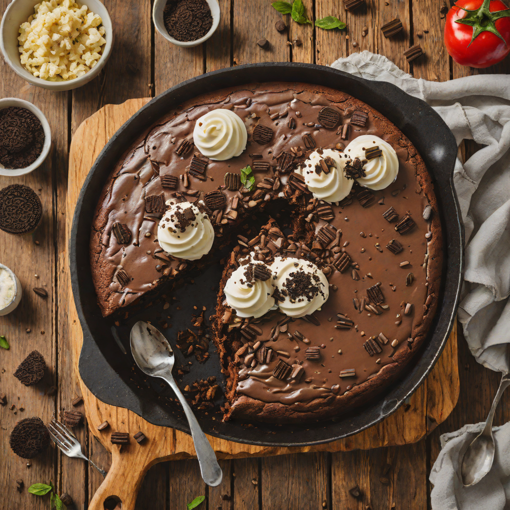 Oven-Baked Oreo Brownie Skillet