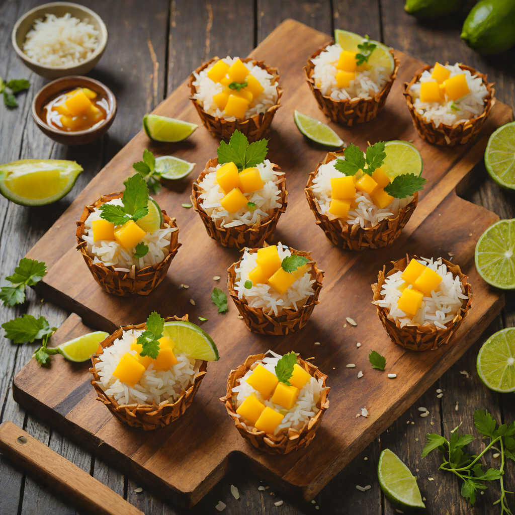 Honey-Lime Mango Sticky Rice Cups