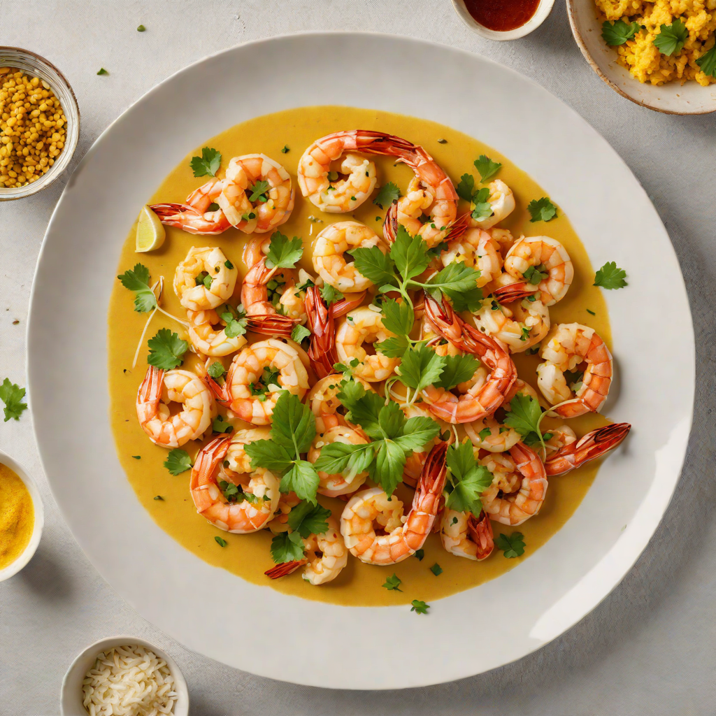 Ginger-Garlic Shrimp with Coconut Milk and Turmeric