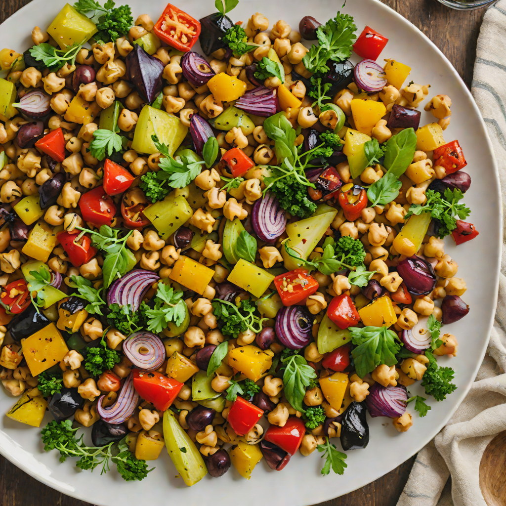 Sheet Pan Mediterranean-Style Roasted Vegetables with Herbed Chickpeas