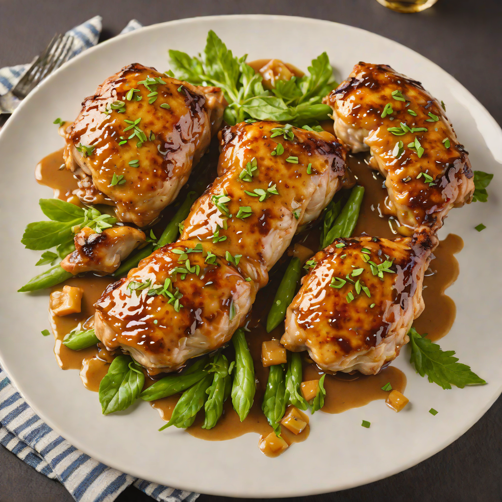 Glazed Northwest Ohio Maple Mustard Chicken Thighs