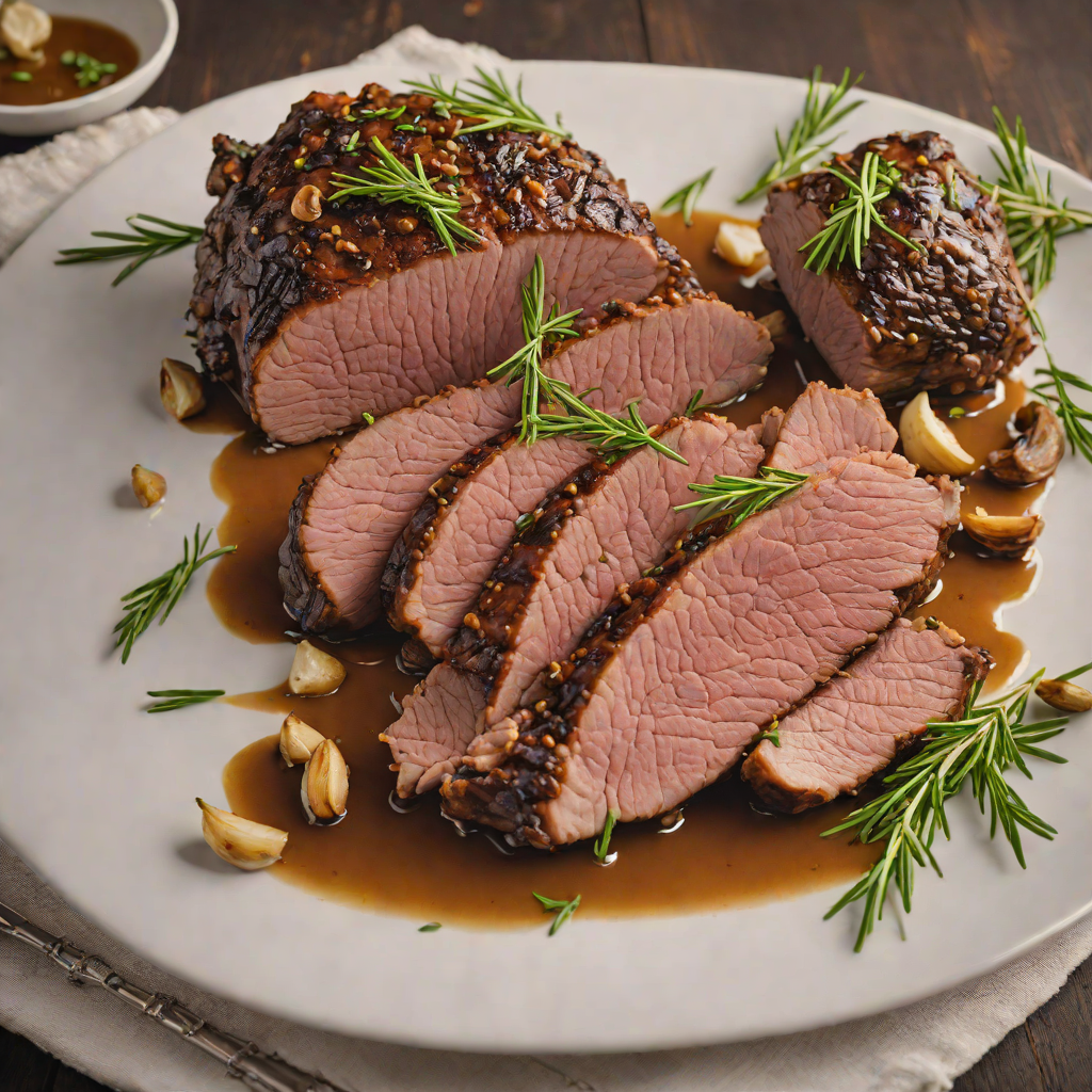 Wood-Fired Smoked Lamb Shoulder with Garlic and Rosemary
