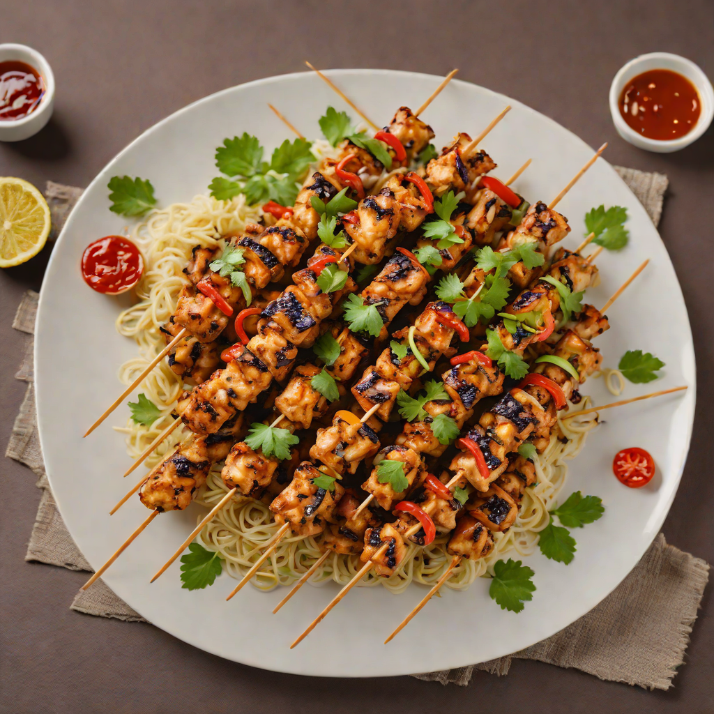 Spicy Lemongrass and Chili Grilled Chicken Skewers