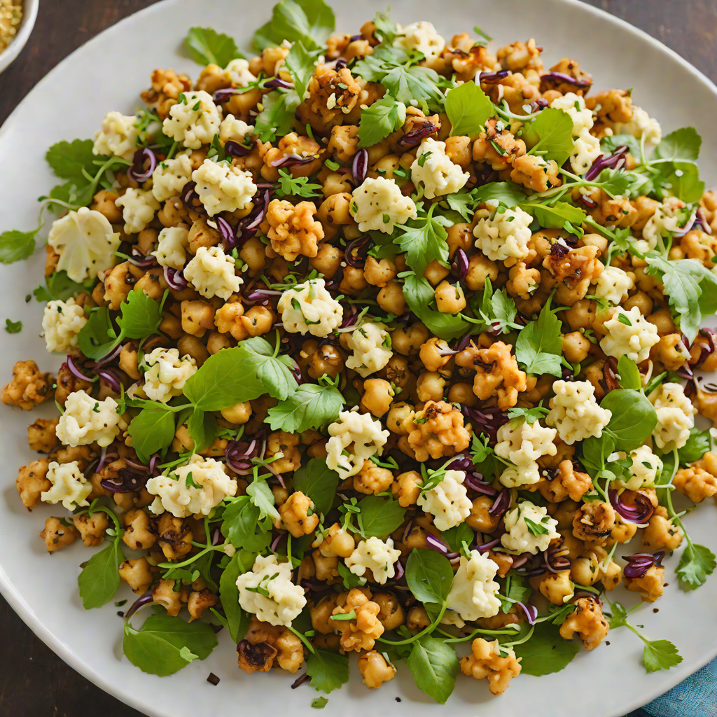 Roasted Chickpea and Za'atar Spiced Cauliflower Salad