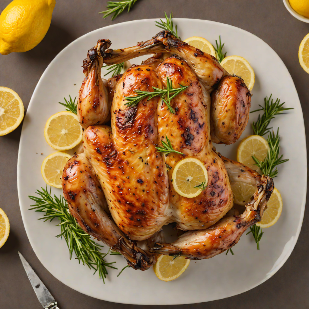 Wood-Fired Rotisserie Chicken with Lemon and Rosemary