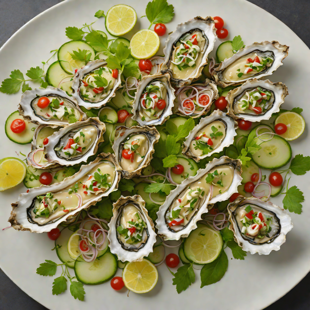 Oyster and Cucumber Salad with Herb Vinaigrette