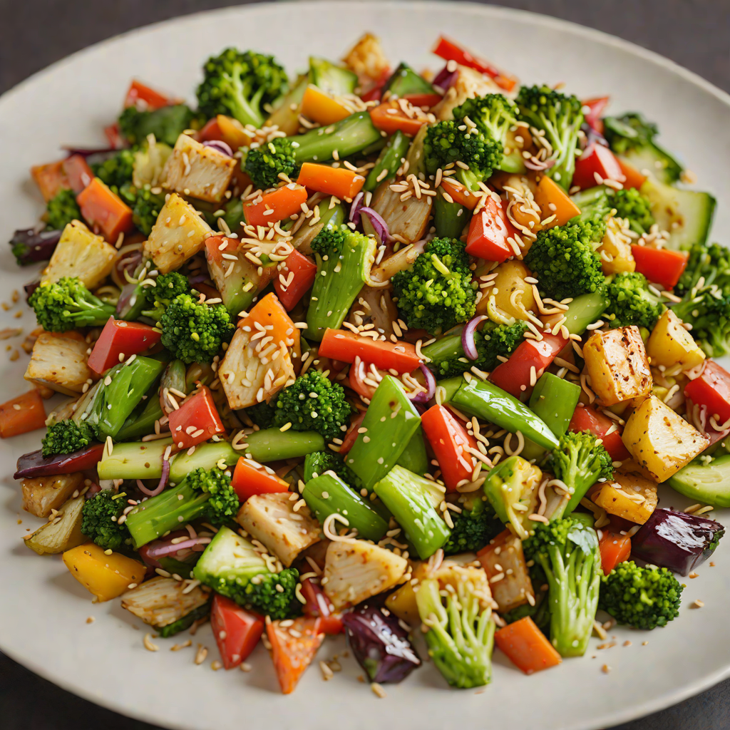 Northwest Ohio Harvest Vegetable Stir Fry with Toasted Sesame