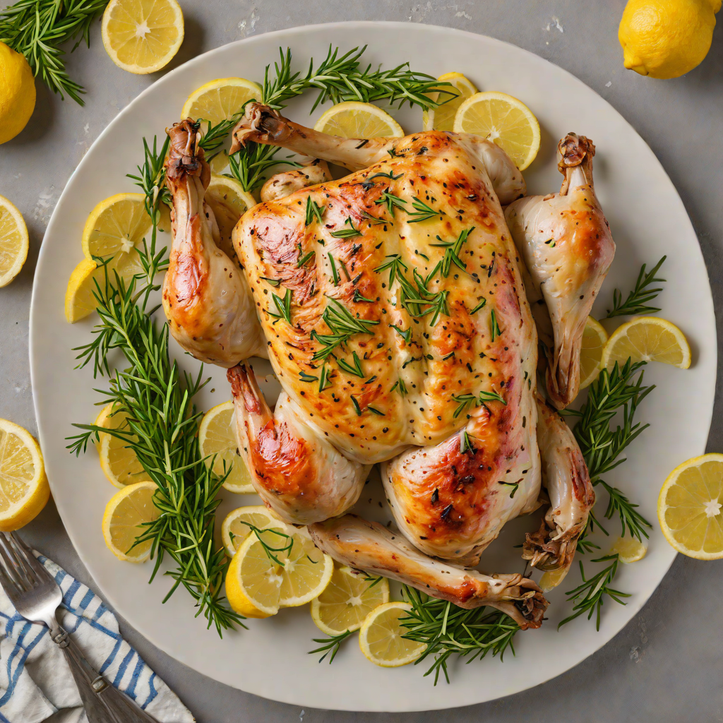 Sheet Pan Half-Roasted Chicken with Lemon and Rosemary