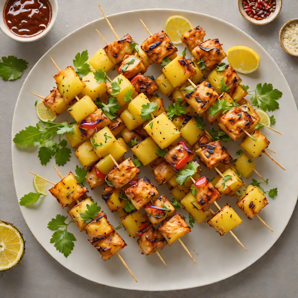 Rum-Soaked Caribbean Pineapple Chicken Skewers