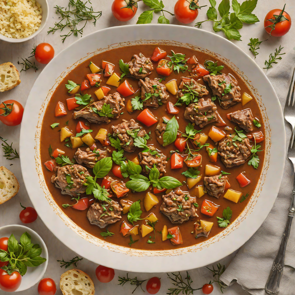 Slow-Simmered Greek Lamb Stew with Tomatoes and Herbs