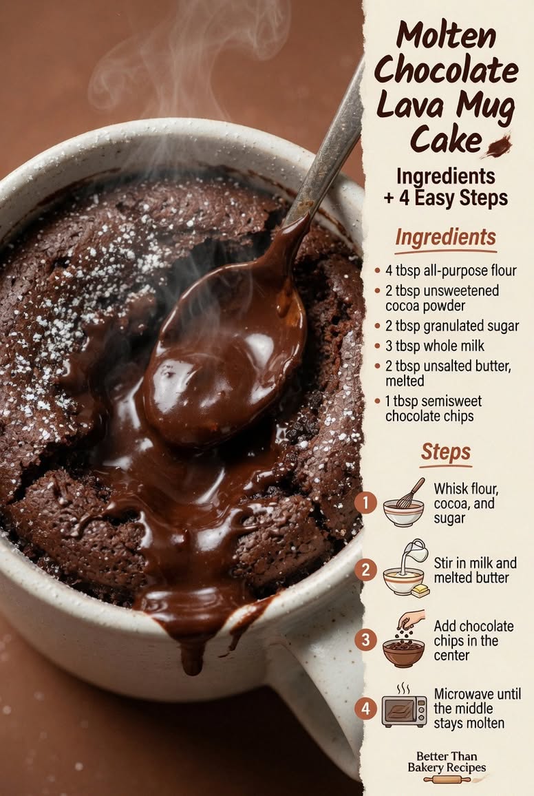 Quick Molten Lava Chocolate Mug Cake