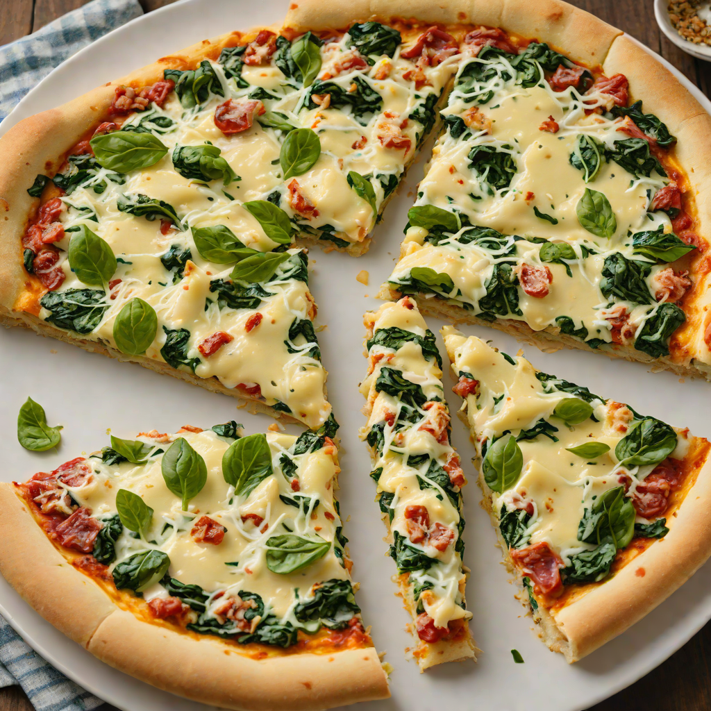 Half-Baked Twice Cheese Spinach Pizza