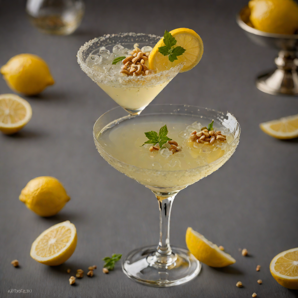 Stilton Dirty Martini with Lemon Twist