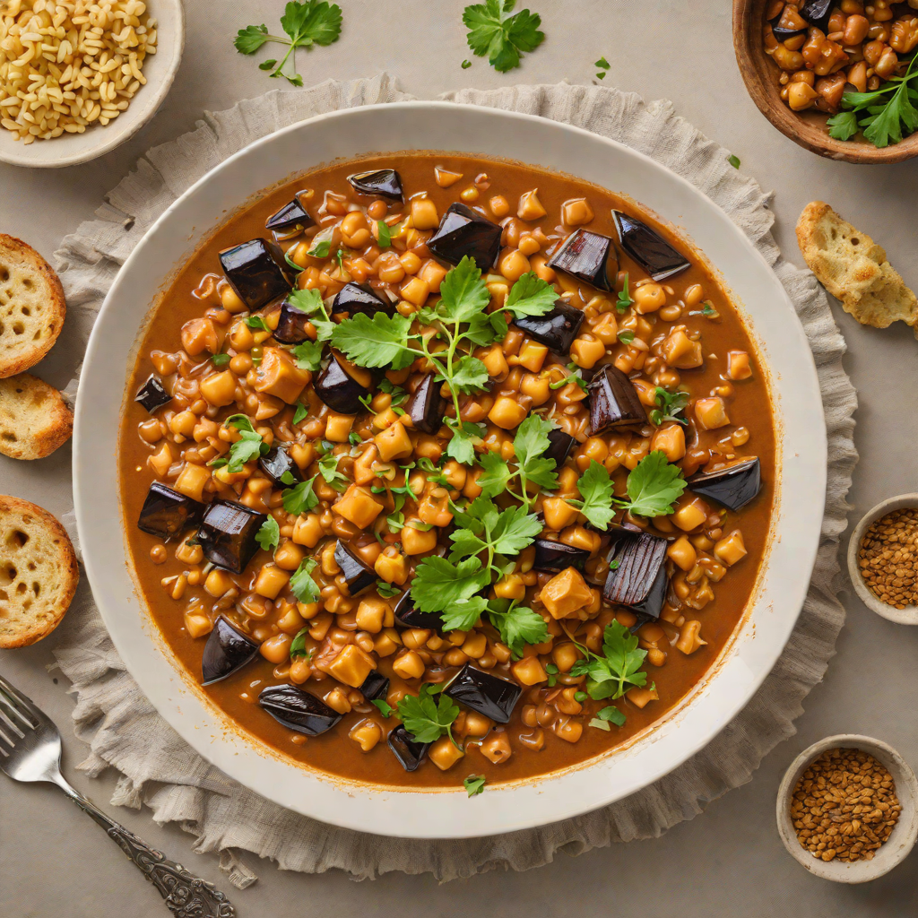 Aleppo-Spiced Chickpea and Eggplant Stew