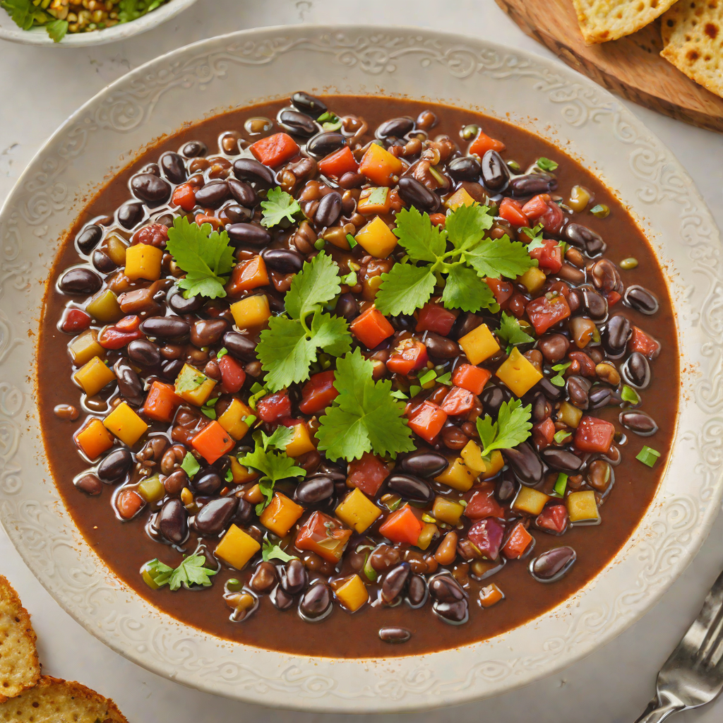 Dark Rum-Spiced Caribbean Black Bean Stew