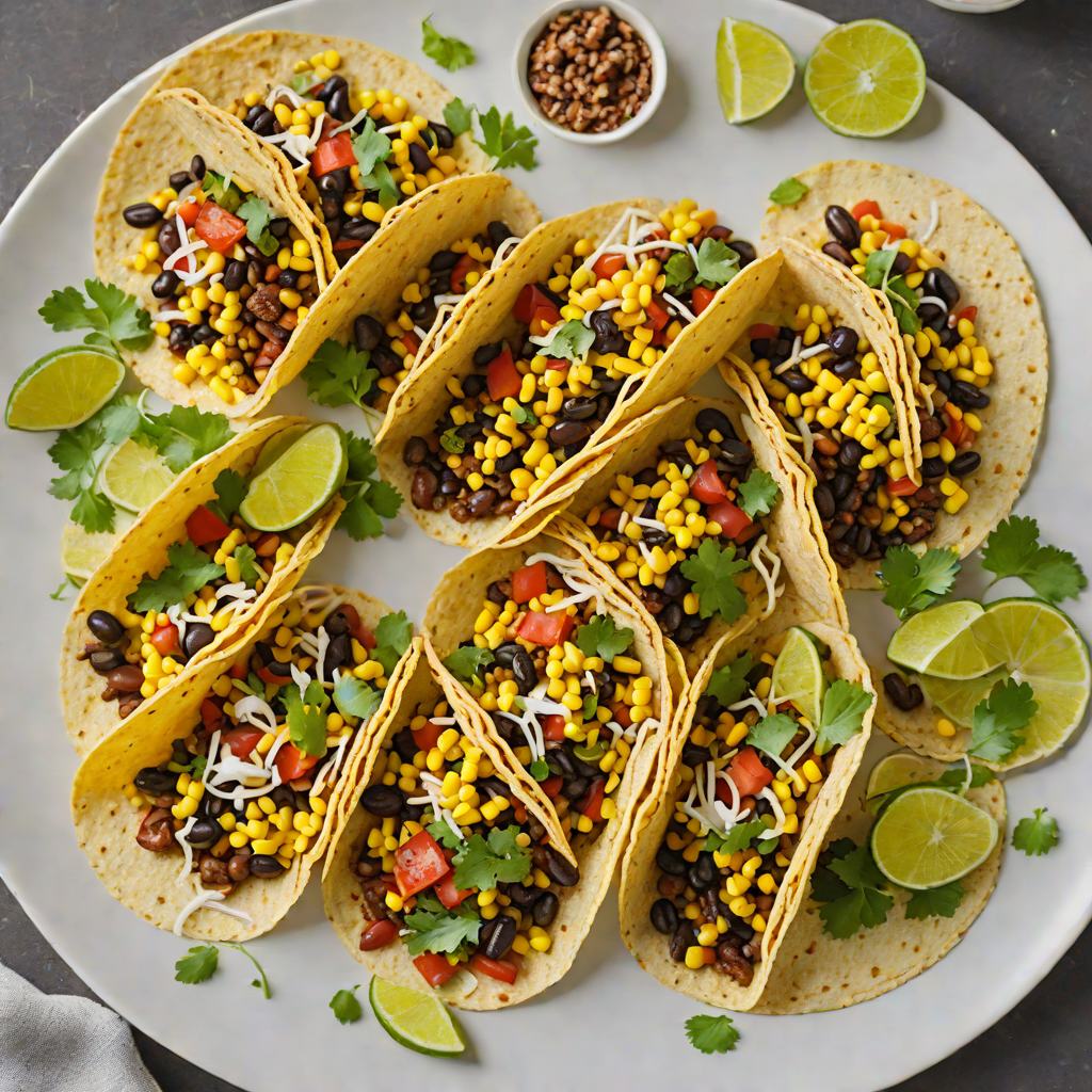 Casual Game Day Spiced Black Bean and Corn Tacos