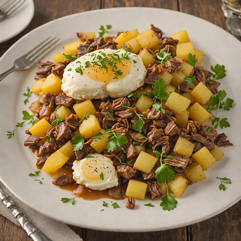 Toledo-Style Beef and Potato Hash with Caramelized Onions