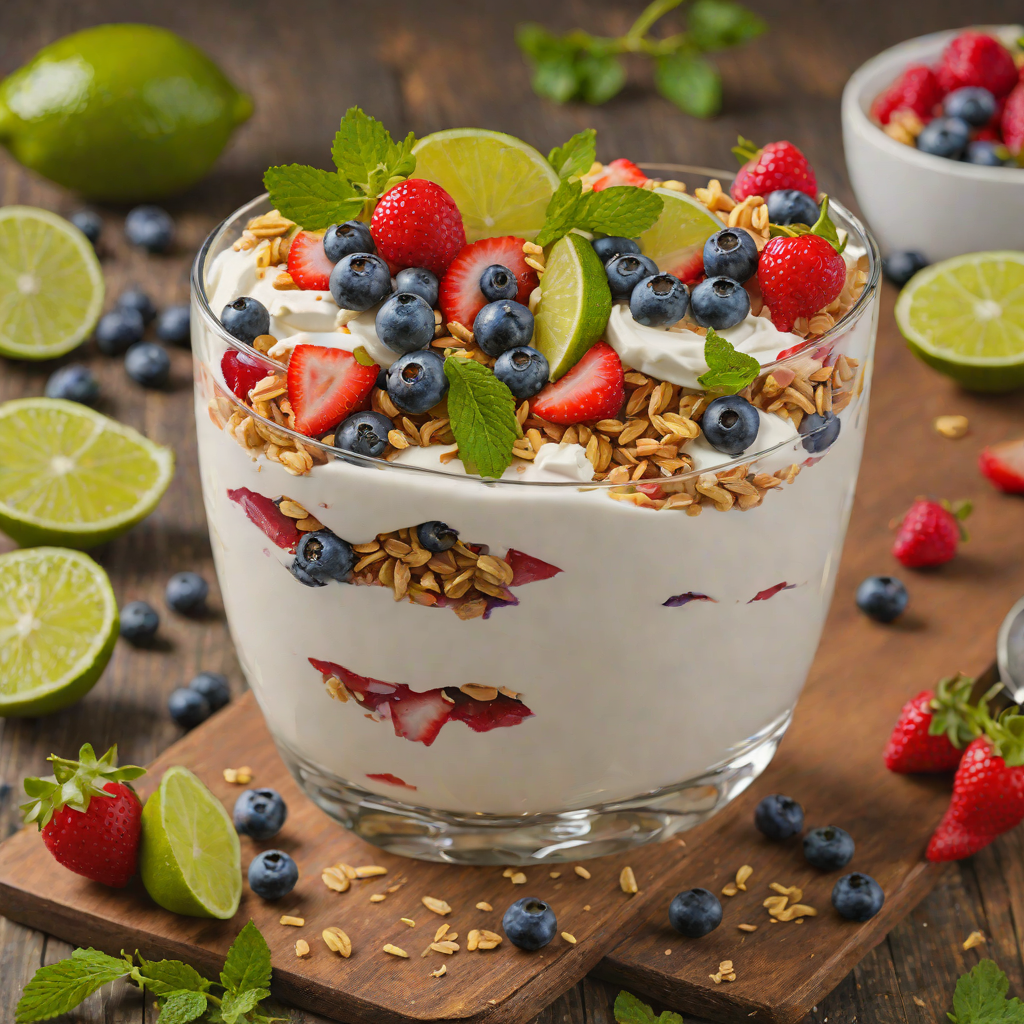 Honey-Lime Greek Yogurt Parfait with Berries