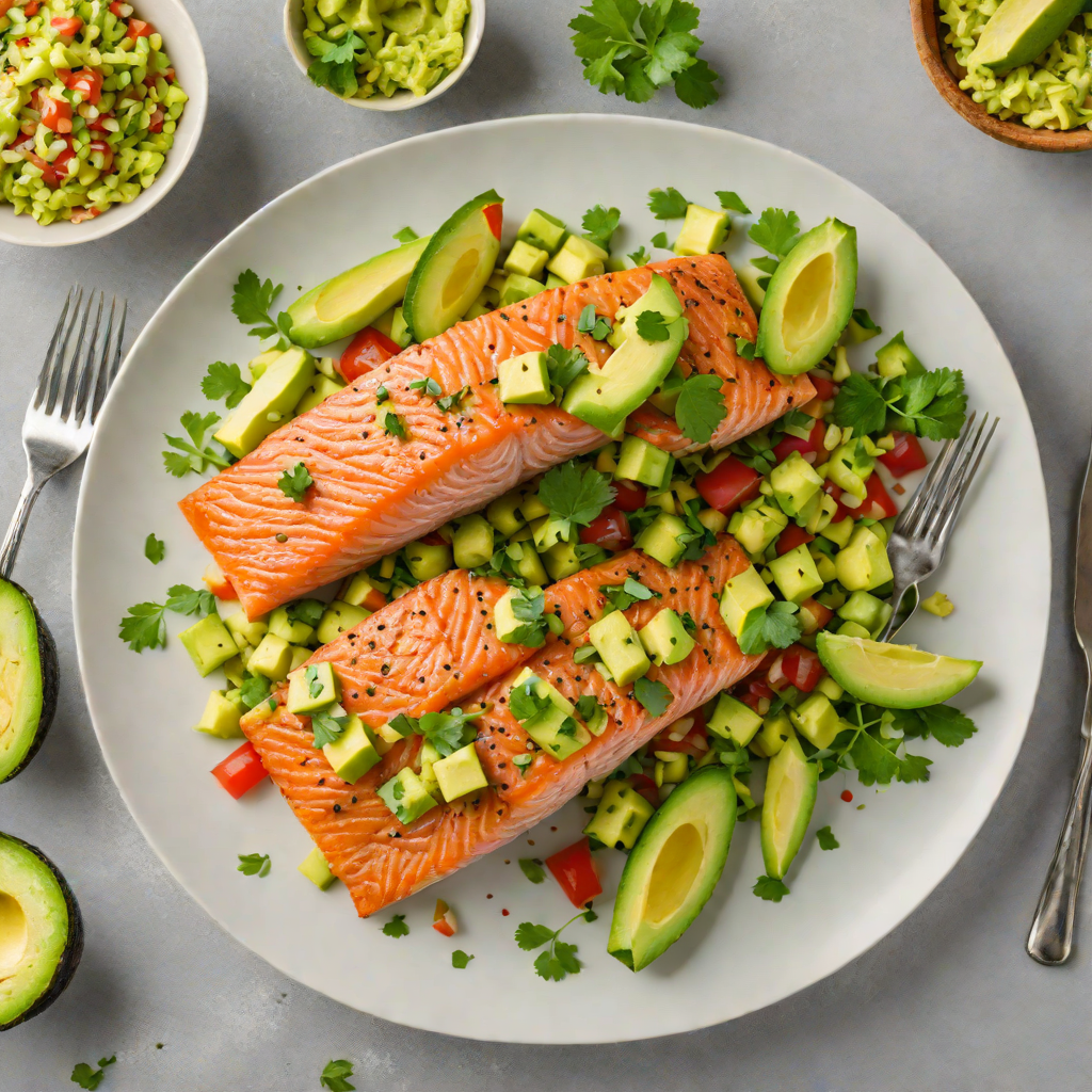 Pan-Seared Salmon with Avocado Lime Keto Salsa