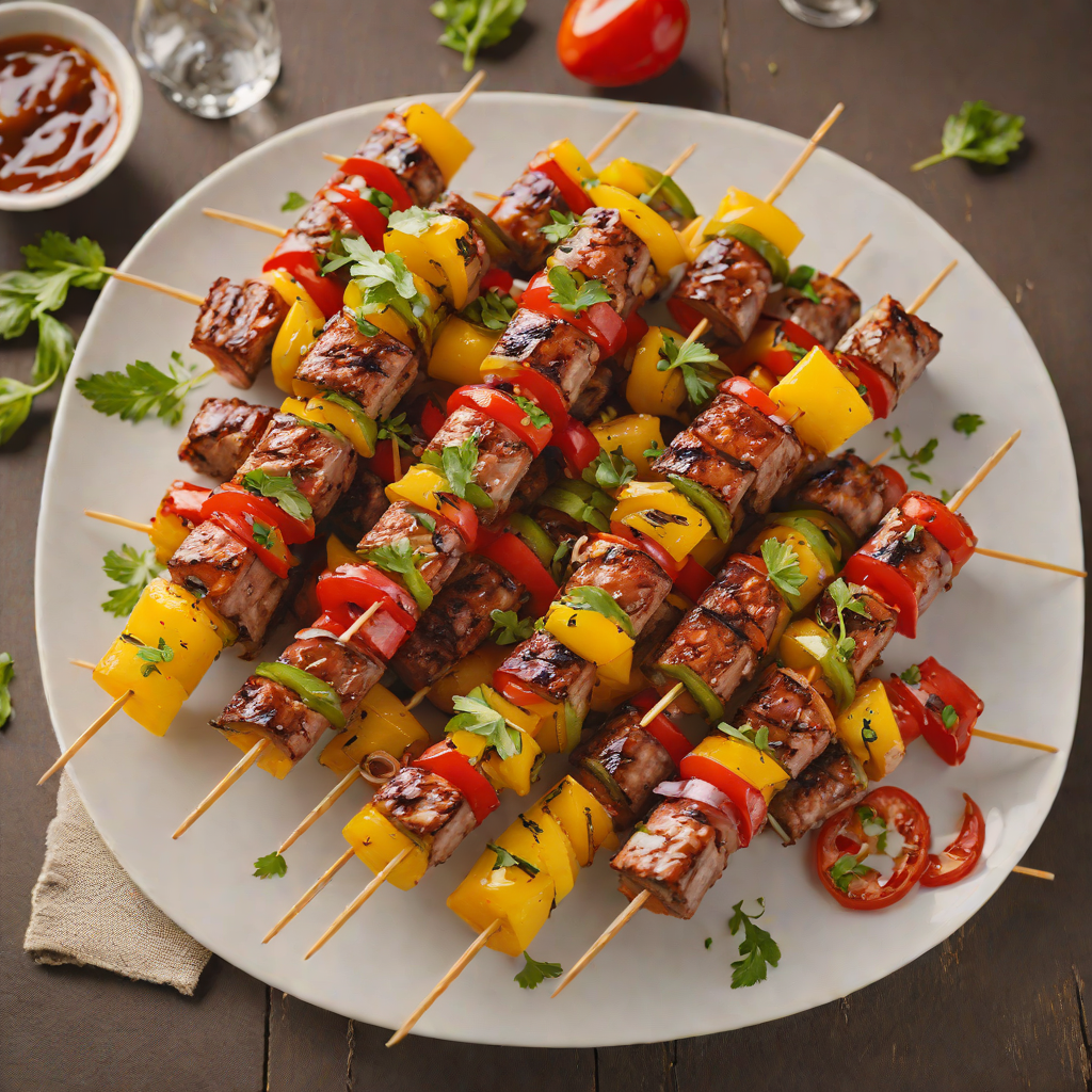 Grilled Summerfest Sausage and Peppers Skewers
