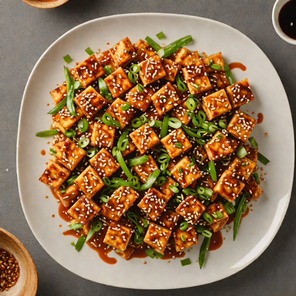 Stir-Fried Spicy Korean Tofu with Sesame and Scallions