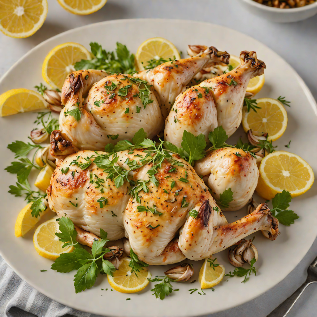 Oven-Roasted Italian Herb Chicken with Garlic and Lemon