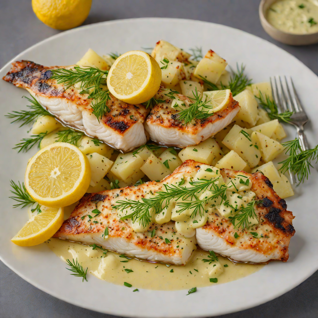 Mississippi River Pan-Seared Walleye with Lemon-Dill Butter