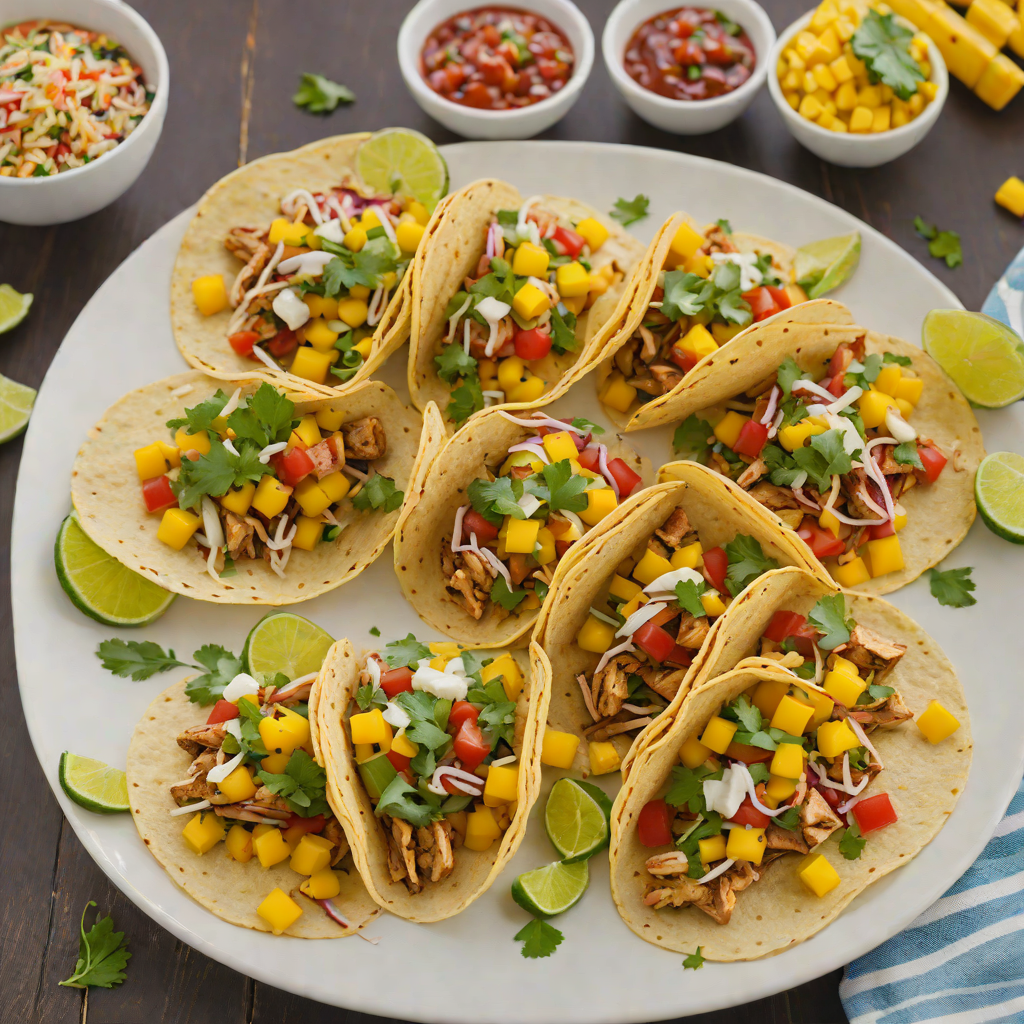 Silly Goose Mango Salsa with Grilled Chicken Tacos