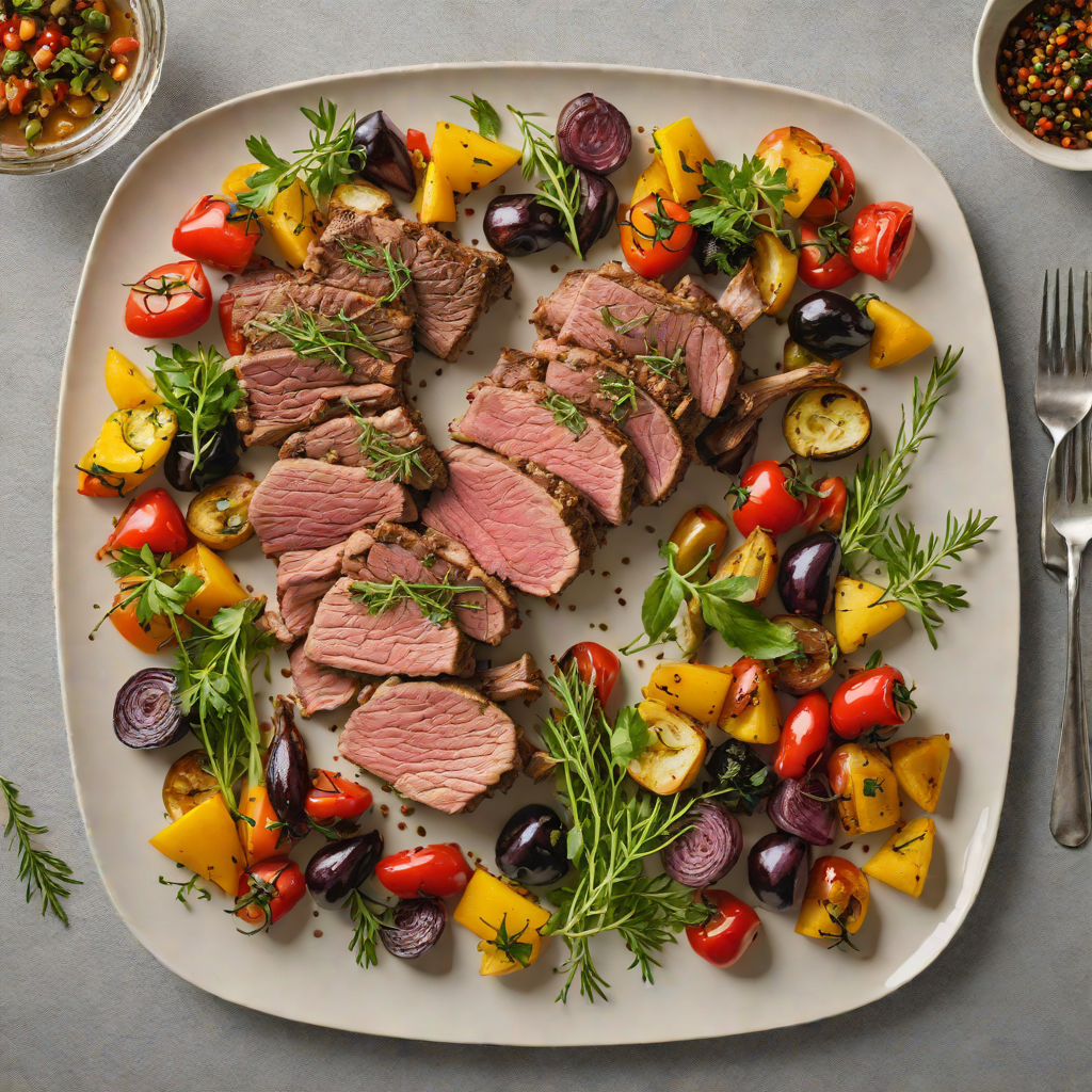 Sheet Pan Herb-Roasted Lamb with Mediterranean Vegetables