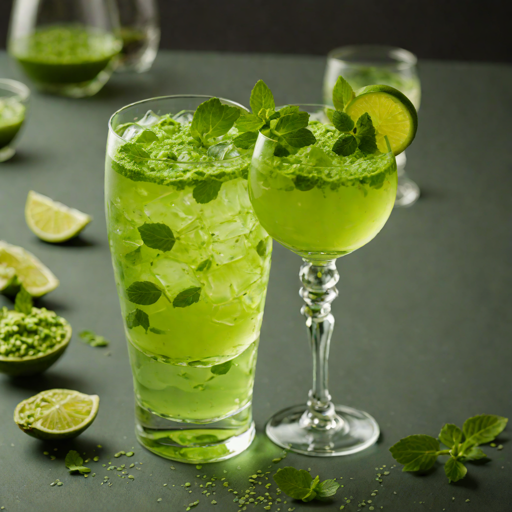 Bright Green Matcha Spritz