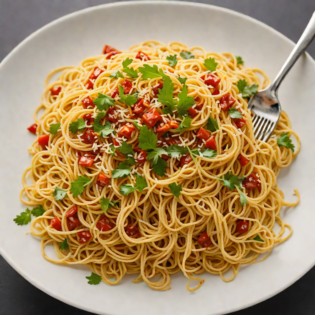 Sautéed Spaghetti with Garlic and Chili Flakes