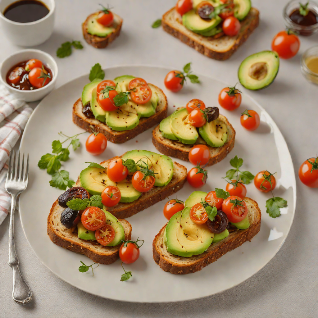 Classic Vegemite and Avocado Toast with Cherry Tomatoes