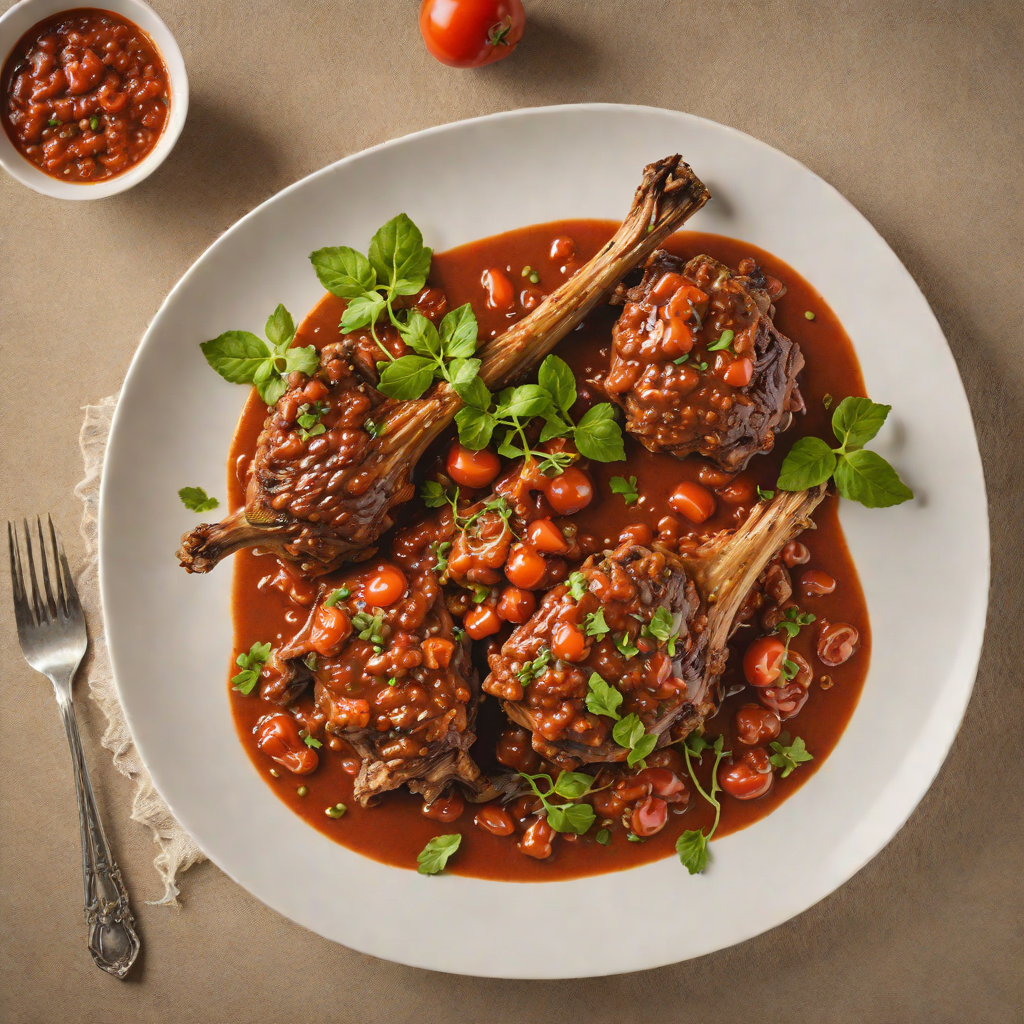 Slow-Braised Lamb Shank with Spiced Tomato Sauce