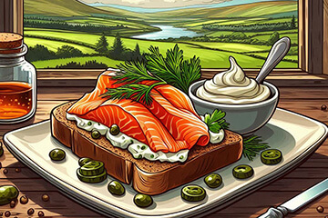 Native-Style Smoked Salmon & Dill Crème Fraîche