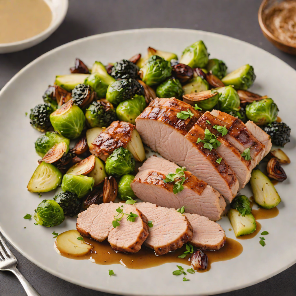 One-Pan Pork Tenderloin with Apple and Brussels Sprouts