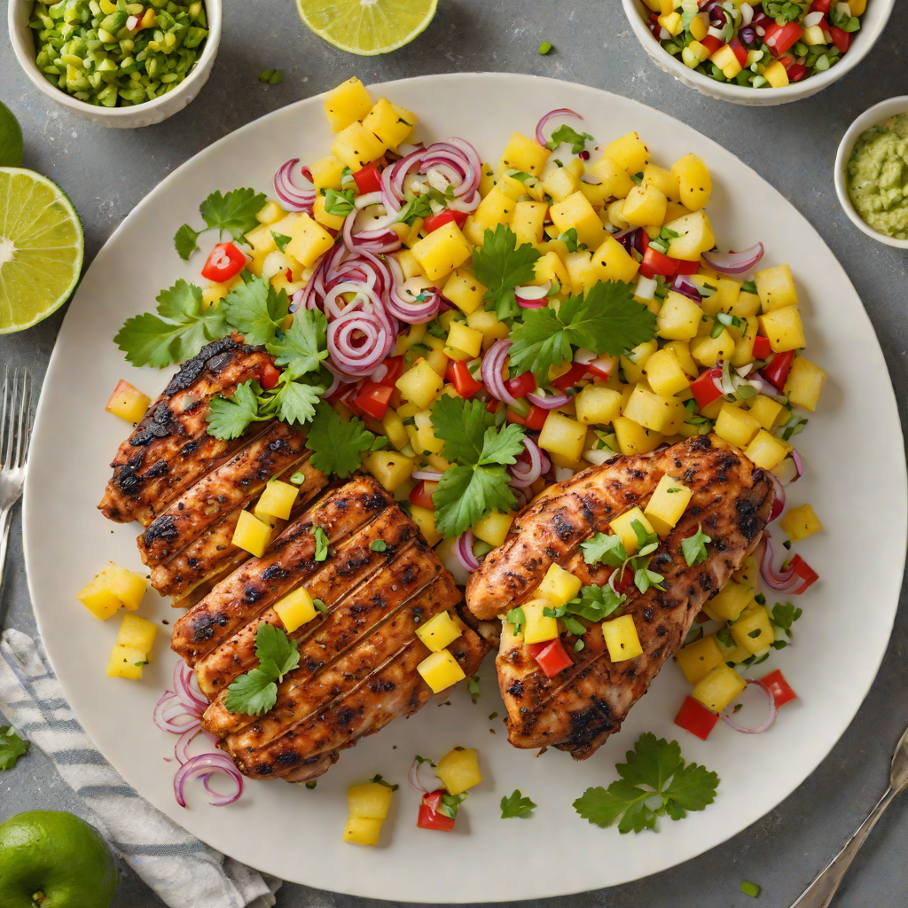 Sheet Pan Jerk-Spiced Caribbean Chicken with Pineapple Salsa