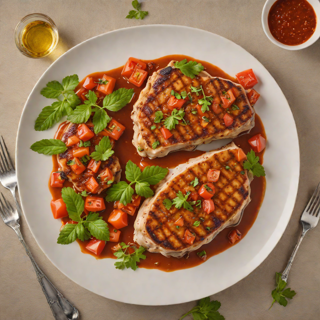 Pan-Seared Pork Chops with Guatemalan Tomato and Chili Sauce