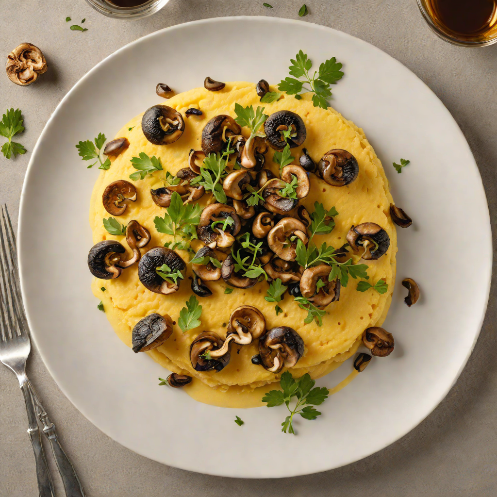 Baked Italian Herb-Infused Polenta with Roasted Mushrooms
