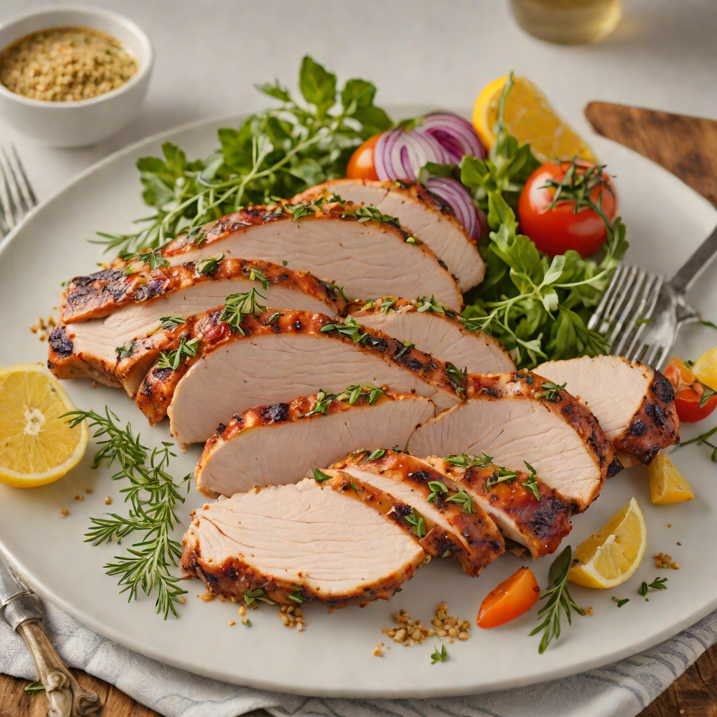 Grilled Oak-Smoked Turkey Breast with Savory Prairie Herb Rub