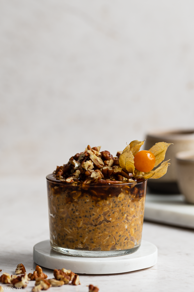 Cinnamon-Sweet Potato Overnight Oats with Walnuts
