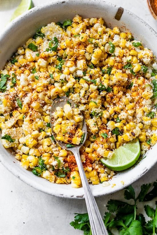 Gluten-Free Mexican Street Corn Salad with Cotija and Lime