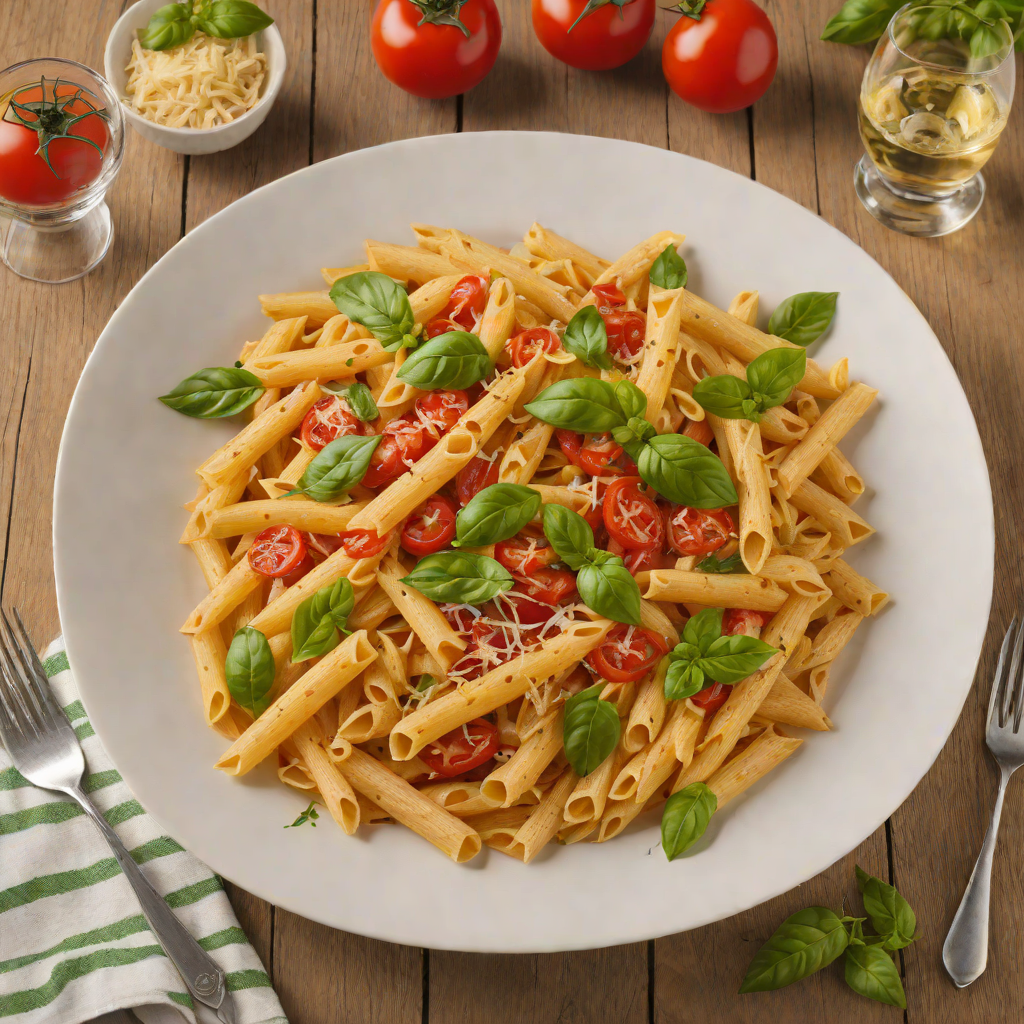 Vodka-Infused Tomato Basil Penne Pasta